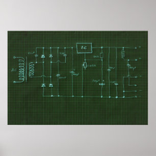 elektronisch circuit poster