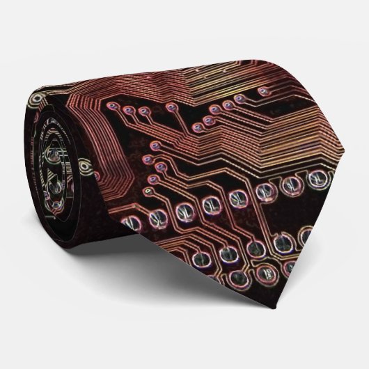 elektronisch circuit stropdas (Opgerold)