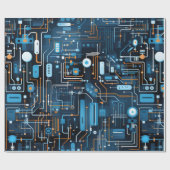 Elektronisch Circuit Wrapping Papier (Vlak)