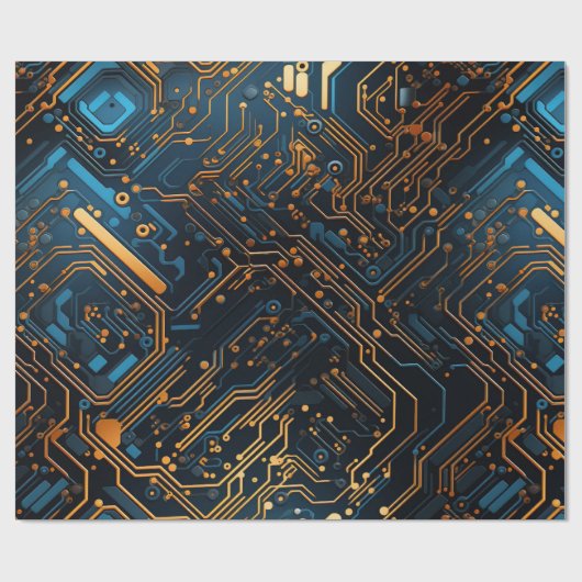 Elektronisch Circuit Wrapping Papier (Vlak)