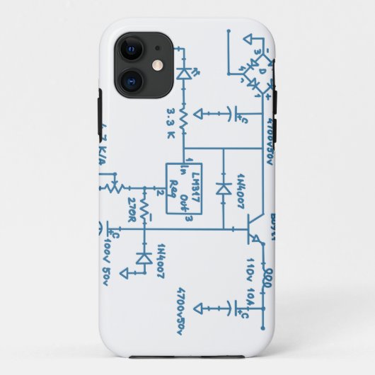 elektronisch circuitschema technologie blueprint g Case-Mate iPhone case (Achterkant)
