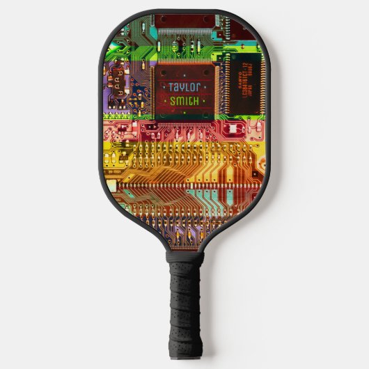 Elektronisch gedrukte schakeling Colorful Geek Aan Pickleball Paddle (Voorkant)