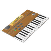 elektronisch keyboard cartoon notitieblok (Schuin)
