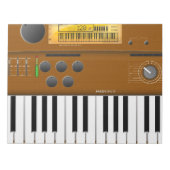 elektronisch keyboard cartoon notitieblok (Voorkant)