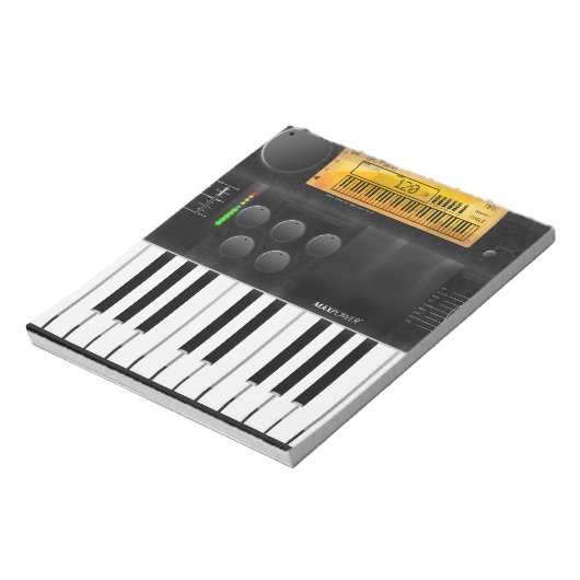 Elektronisch keyboard notitieblok (Linkerzijde)