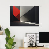 Elektronisch Modern Abstract Kunstwerk Poster (Thuiskantoor)
