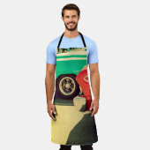 Elektronisch muziektoetsenbord synthesizer met wit schort (Gedragen)