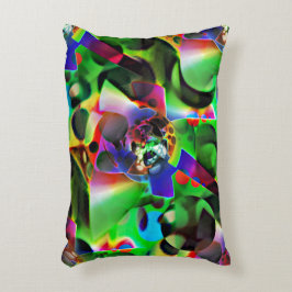 Elektronisch planetarium met groene tinten accent kussen