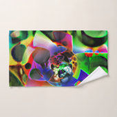 Elektronisch planetarium met groene tinten bad handdoek (Handdoek)