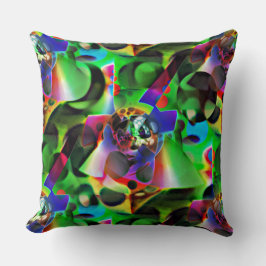 Elektronisch planetarium met groene tinten kussen