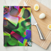 Elektronisch planetarium met groene tinten theedoek (Quarter Fold)