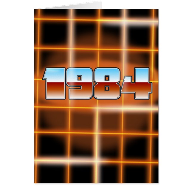 Elektronisch poster van de cartoon van 1984. (Voorkant)