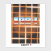 Elektronisch poster van de cartoon van 1984. sticker (Vel)