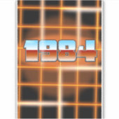 Elektronisch poster van de cartoon van 1984. sticker (Voorkant)