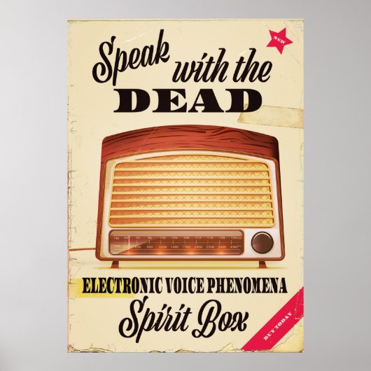 Elektronisch spraakfenomeen Ghost-jacht AD. Poster (Voorkant)