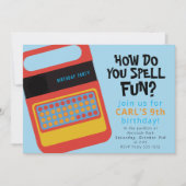 Elektronisch spreken en spelling speelgoed partij kaart (Voorkant)