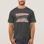 Elektronisch synthesizer T-shirt met aangepaste te (Voorkant)