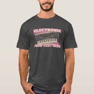 Elektronisch synthesizer T-shirt met aangepaste te