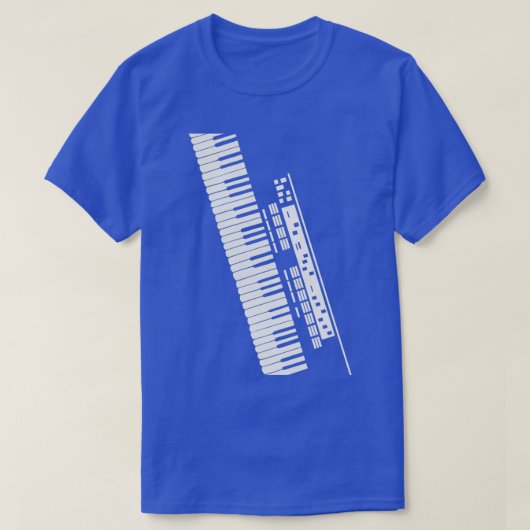 Elektronisch toetsenbord t-shirt (Design voorkant)