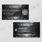 Elektronisch Visitekaartje met chipstijl (Voorkant / Achterkant)