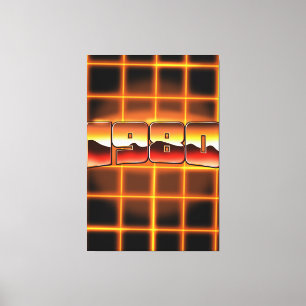 Elektronische 1980 canvas afdruk