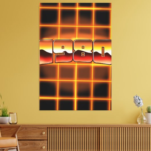 Elektronische 1980 canvas afdruk (Insitu (Woonkamer))