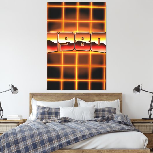 Elektronische 1980 canvas afdruk (Insitu (Slaapkamer))