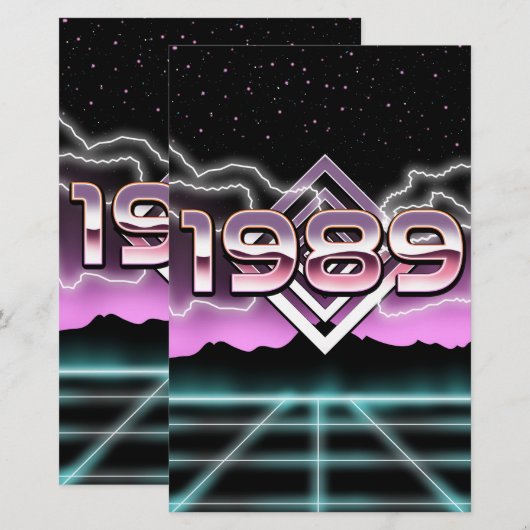 Elektronische 1989 briefpapier (Voorkant / Achterkant)