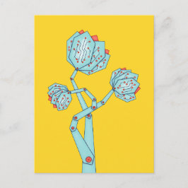 Elektronische bloemen vrouwen in STEM Briefkaart
