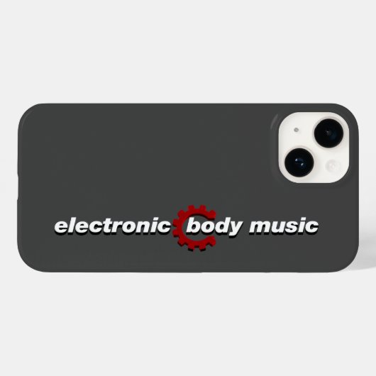 Elektronische Body Music EBM-belettering Case-Mate iPhone Case (Achterkant (horizontaal))