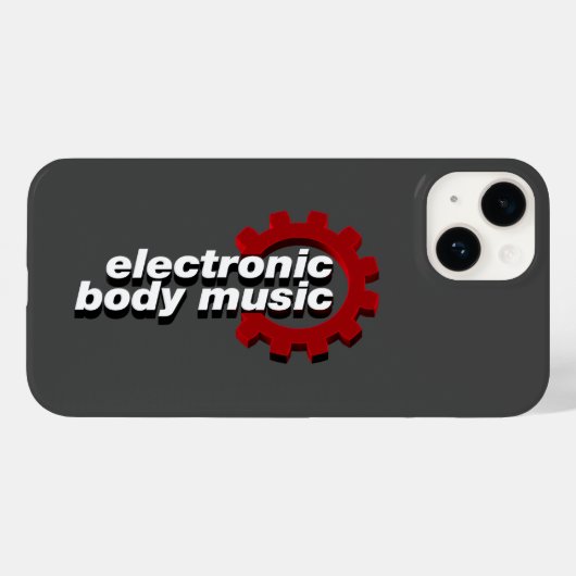 Elektronische Body Music EBM-belettering Case-Mate iPhone Case (Achterkant (horizontaal))