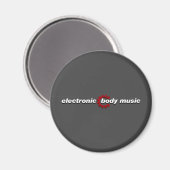 Elektronische Body Music EBM-belettering Magneet (Voorkant / Achterkant)