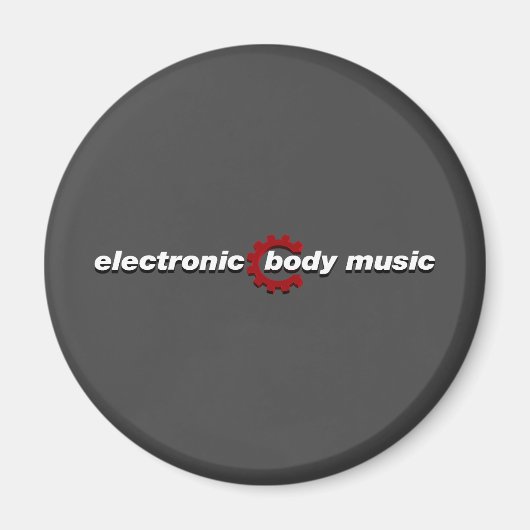 Elektronische Body Music EBM-belettering Magneet (Voorkant)