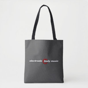 Elektronische Body Music EBM-belettering Tote Bag