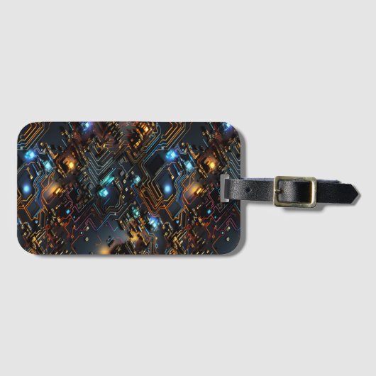 Elektronische Circuit Bagagelabel (Voorkant (horizontaal))