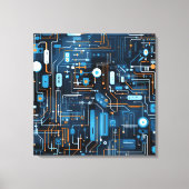 Elektronische Circuit Canvas Kunst (Voorkant)