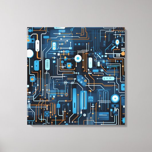 Elektronische Circuit Canvas Kunst (Voorkant)