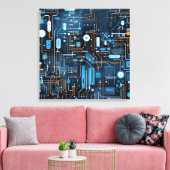 Elektronische Circuit Canvas Kunst (Insitu (Woonkamer))