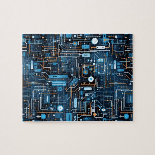 Elektronische Circuit puzzel Legpuzzel (Horizontaal)