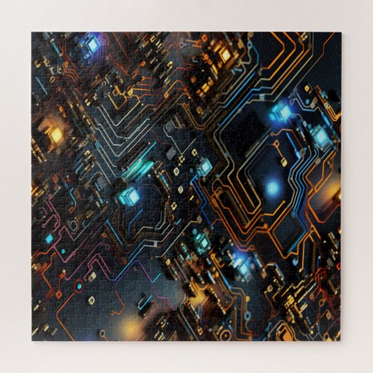 Elektronische Circuit puzzel Legpuzzel (Horizontaal)