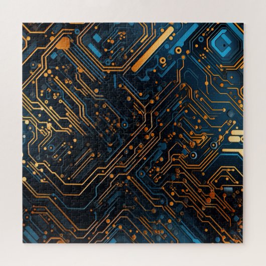 Elektronische Circuit puzzel Legpuzzel (Horizontaal)