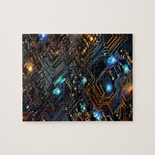 Elektronische Circuit puzzel Legpuzzel (Horizontaal)