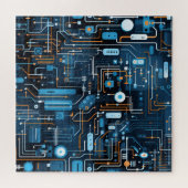 Elektronische Circuit puzzel Legpuzzel (Horizontaal)