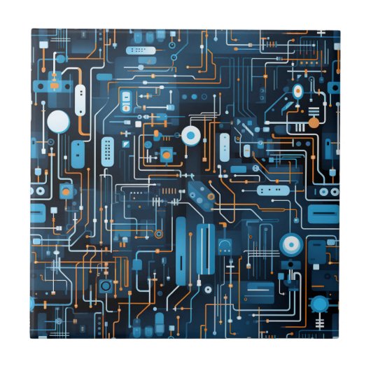 Elektronische Circuit Tegel Tegeltje (Voorkant)