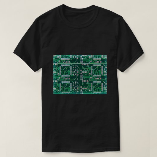 Elektronische circuits op printkaart-pcb's t-shirt (Design voorkant)