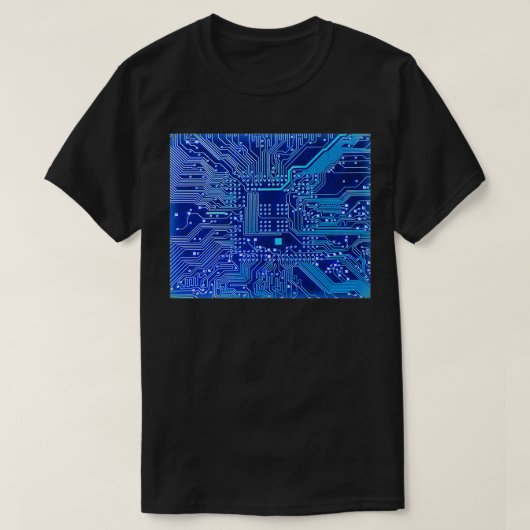 Elektronische circuits op printkaart t-shirt (Design voorkant)