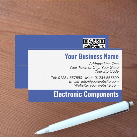 Elektronische Componenten QR Code Visitekaartje