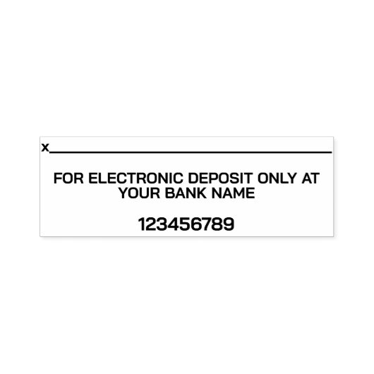ELEKTRONISCHE DEPOSIT ALLEEN PERSOONLIJKE BANKVERK  ZELFINKTENDE STEMPEL (Design)