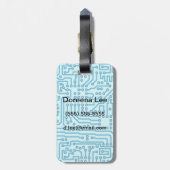 Elektronische digitale circuitkaart bagagelabel (Achterkant verticaal)