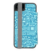 Elektronische digitale circuitkaart incipio iPhone portemonnee hoesje (Agenda Achterkant)